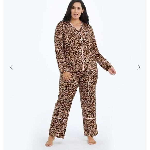 Summersalt The Cloud 9 Silky Pajama Set NEW PLUS 1X Leopard print - Picture 1 of 11